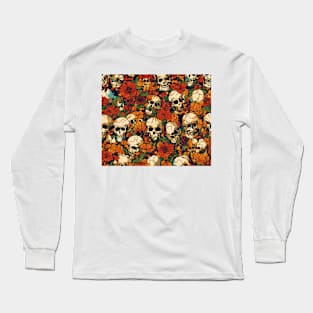 Halloween Gothic Sugar Skulls Long Sleeve T-Shirt